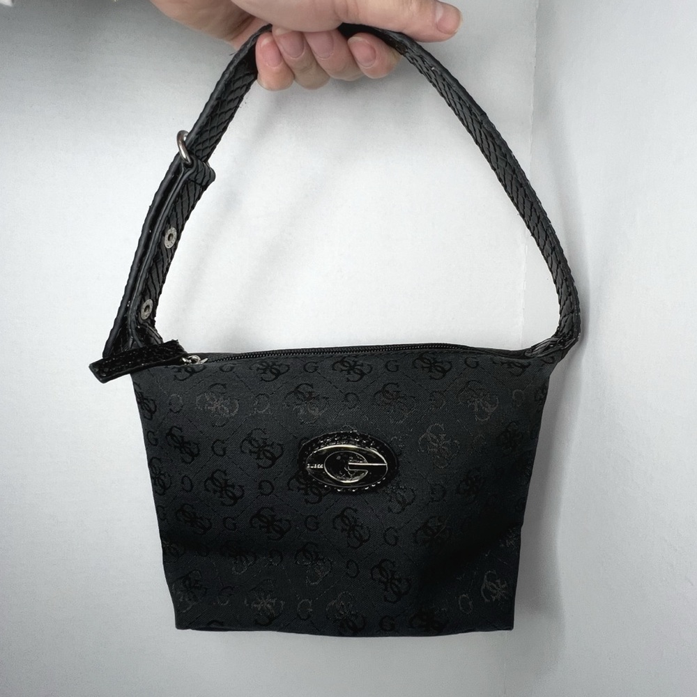 Vintage Guess Black Monogram Handbag